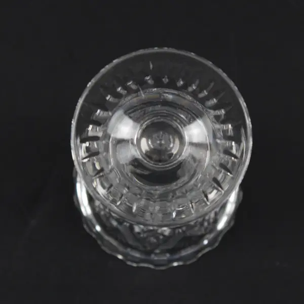 Vintage Clear Cut Lead Crystal Pedestal Trumpet Vase 6 Inch