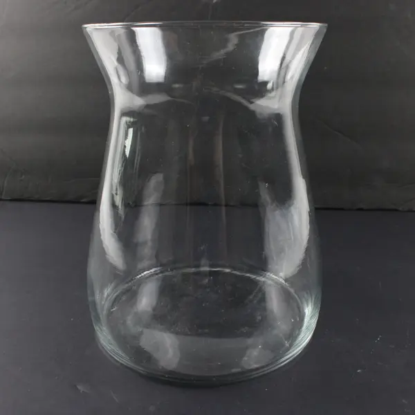 Clear Glass Vase Hourglass Shape  8'' Flower Bouquet Holder 