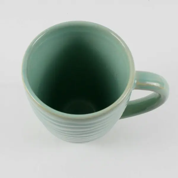 Lot of 3 Pfaltzgraff Mint Green Wave Texture Mugs Dishwasher & Microwave Safe