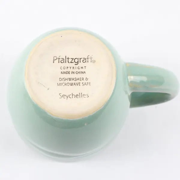 Lot of 3 Pfaltzgraff Mint Green Wave Texture Mugs Dishwasher & Microwave Safe