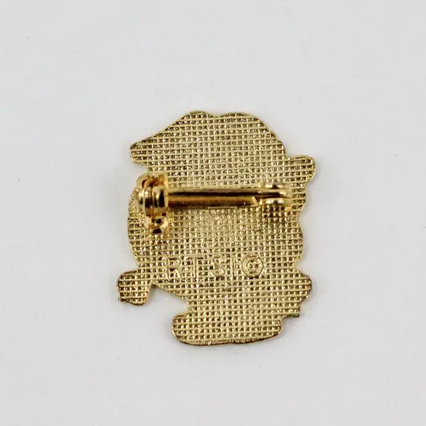 Mammoth Elephant Novelty Lapel Pin Gold Tone Post Clasp