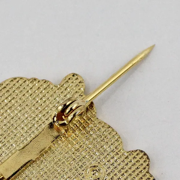 Mammoth Elephant Novelty Lapel Pin Gold Tone Post Clasp