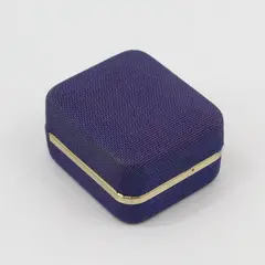 The Mariner Club Blue Cloth Ring Box Jewelry Case Empty