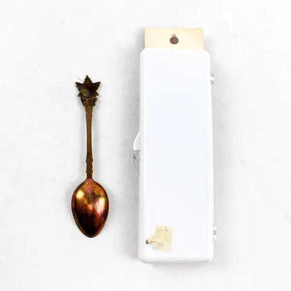 Lot of 2 Gold Tone Souvenir Spoons Alaska Canada Collectible