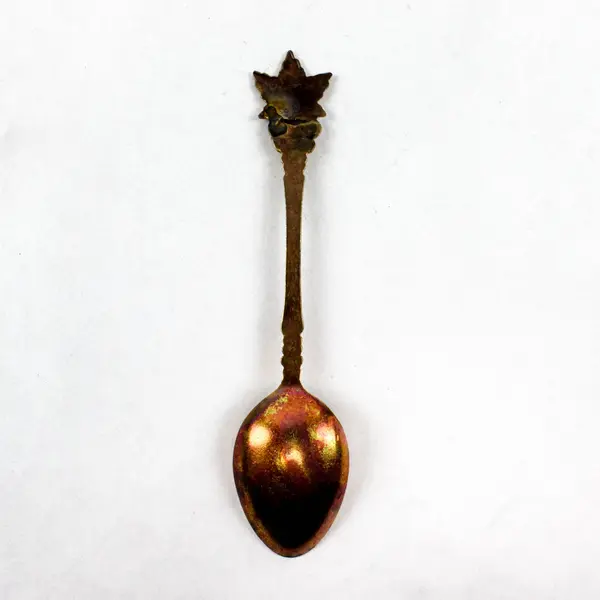 Lot of 2 Gold Tone Souvenir Spoons Alaska Canada Collectible