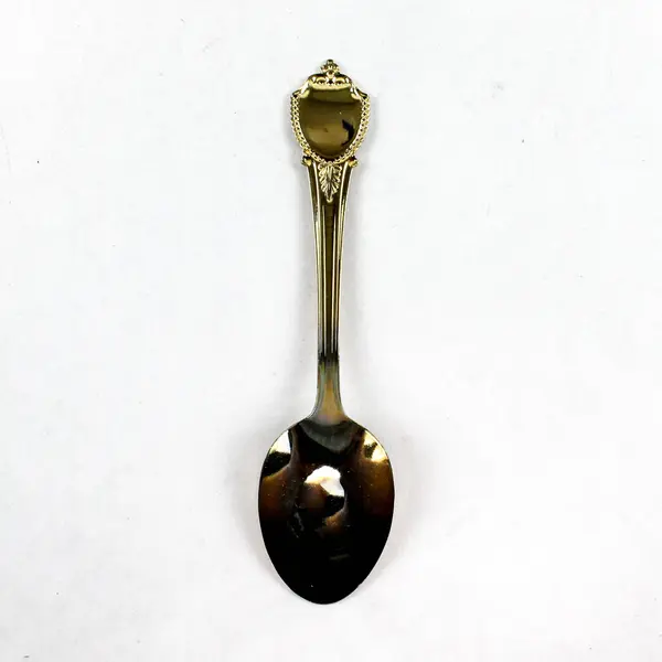 Lot of 2 Gold Tone Souvenir Spoons Alaska Canada Collectible