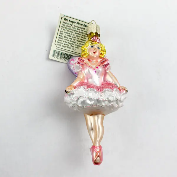 Sugar Plum Fairy Glass Old World Christmas Ornament 2002 - 10111 Vntg