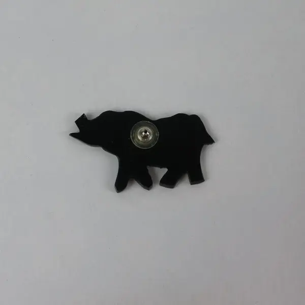 Pair Elephant Wooden Stud Earrings Intarsia Handmade Philippines