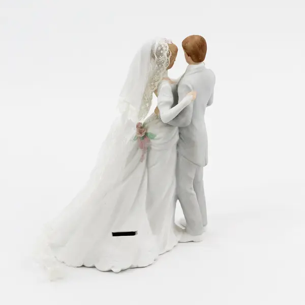 1987 Enesco Opal Innocence G.G. Santiago Bride Groom Cake Topper Figurine Veil