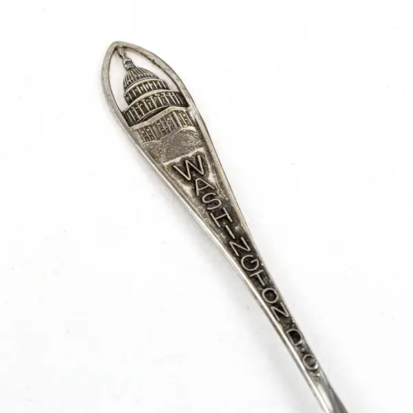 Washington DC Souvenir Spoon Silverplate Collectible Decorative Handle