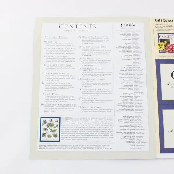 Vintage Cook's Illustrated Magazine Jan/Feb 2007 Recipes & Cooking Tips