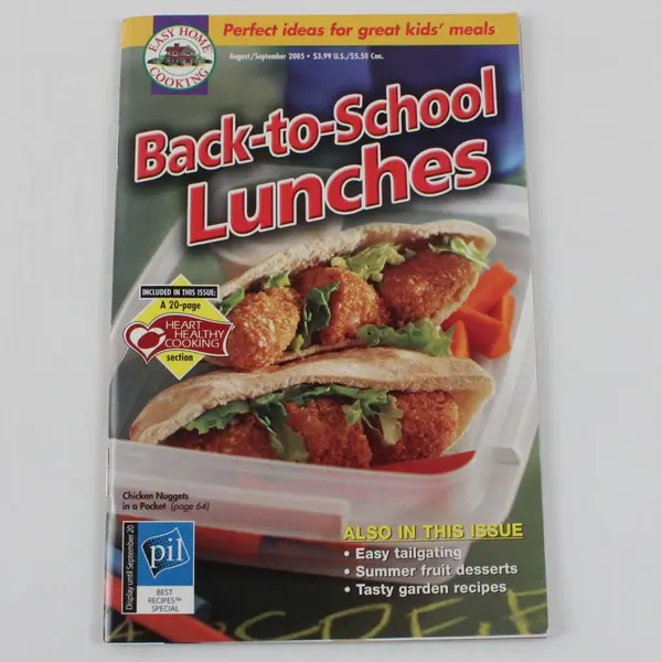 Easy Home Cooking Magazine Back-to-School Lunches Aug/Sep 2005