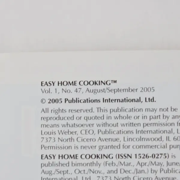 Easy Home Cooking Magazine Back-to-School Lunches Aug/Sep 2005