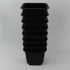 Lot of 8 Matching Black 6" Bed/Furniture Risers, Sturdy Hard Plastic 