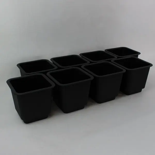 Lot of 8 Matching Black 6" Bed/Furniture Risers, Sturdy Hard Plastic 