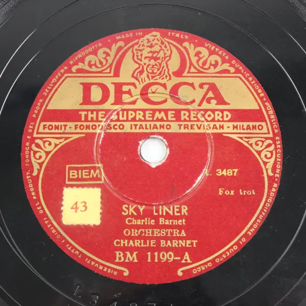 Charlie Barnet Sky Liner/ The House 10" Shellac Record