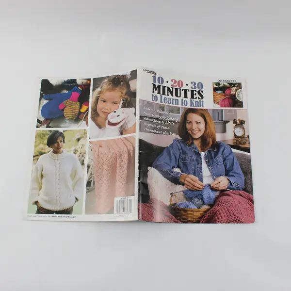 2001 Vintage 10-20-30 Minutes To Learn To Knit 20 Projects Leisure Arts
