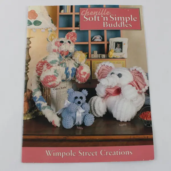Vintage Chenille Soft 'n Simple Buddies Sewing Guide Wimpole Street Creations