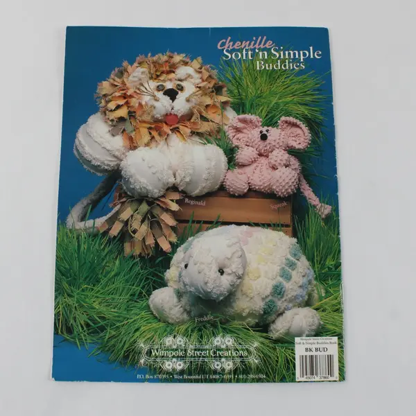 Vintage Chenille Soft 'n Simple Buddies Sewing Guide Wimpole Street Creations