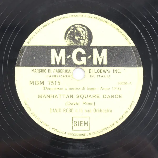David Rose & His Orchestra Estrellita/Manhattan Square Dance 10" Shellac Record