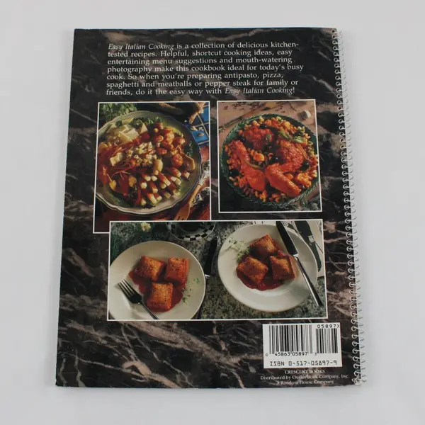 1991 Vintage Easy Italian Cooking From Prego and Stella Cookbook
