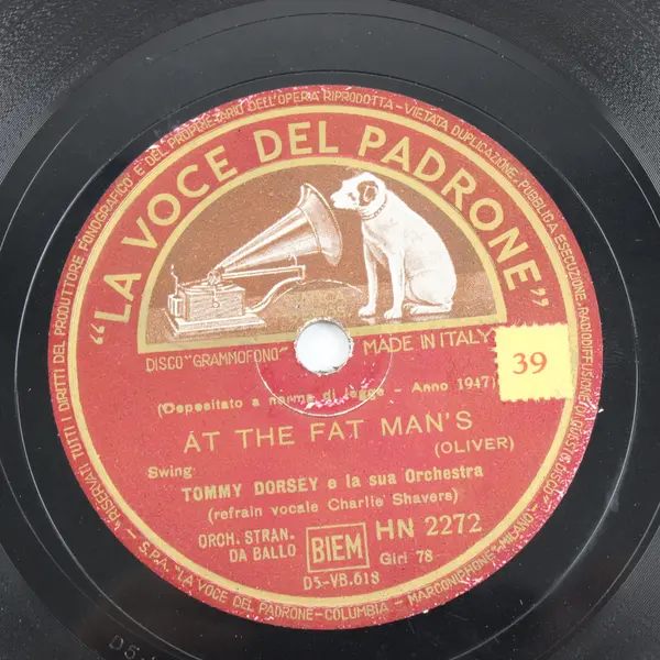 Tommy Dorsey & His Orchestra At the Fat Man's/Chloe 10" Shellac 78 RPM Record