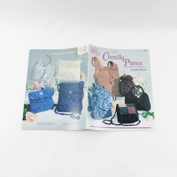 Chenille Purses Crochet Booklet Judi Alweil 1230 American School Needlework 1996