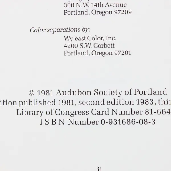 Familiar Birds of the Northwest Book by Harry B. Nehls Portland Audubon Society