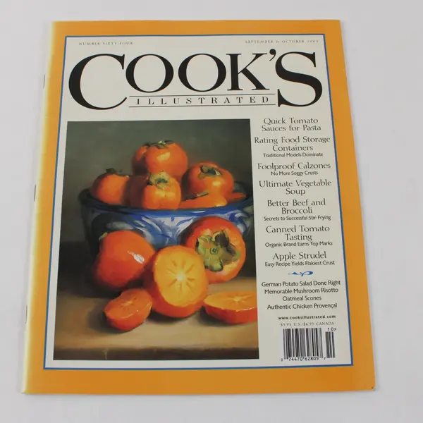 Vintage Cook's Illustrated Sep/Oct 2003 Magazine Issue 64 Recipes