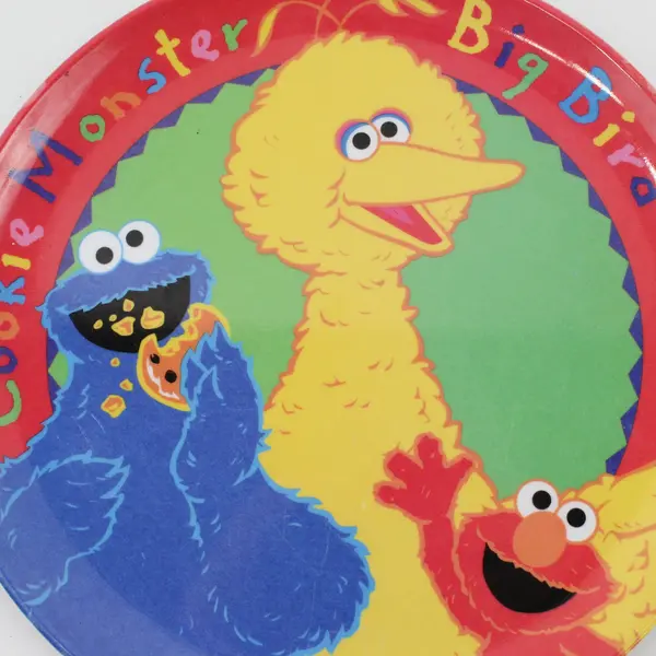 Sesame Street Kid's Melamine Plate Big Bird Cookie Monster Elmo 8" Zak Designs