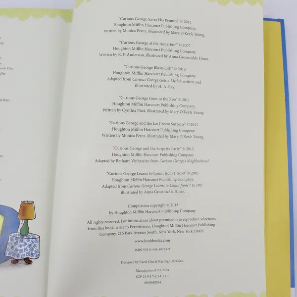 Curious George's 5-Minute Stories Margret & H. A. Rey Padded Hardcover 2013