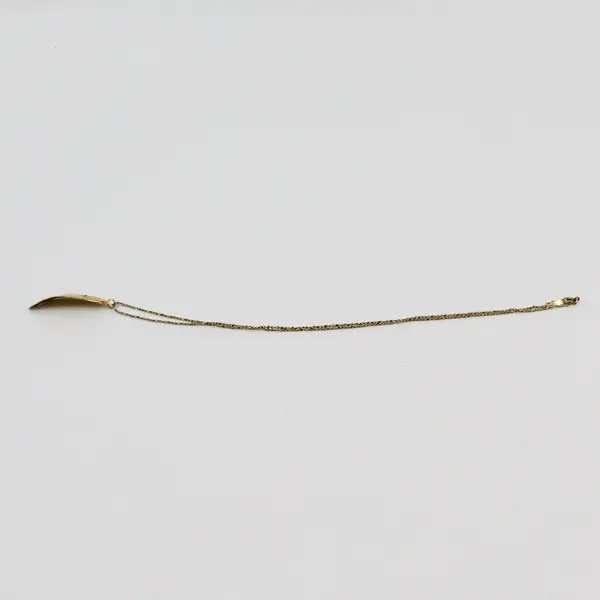 14K Gold Filled Metal Leaf Pendant Necklace