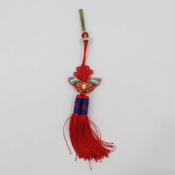 Korean Butterfly Norigae Tassel Charm Embroidered with Key Accessory