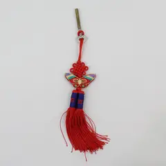 Korean Butterfly Norigae Tassel Charm Embroidered with Key Accessory