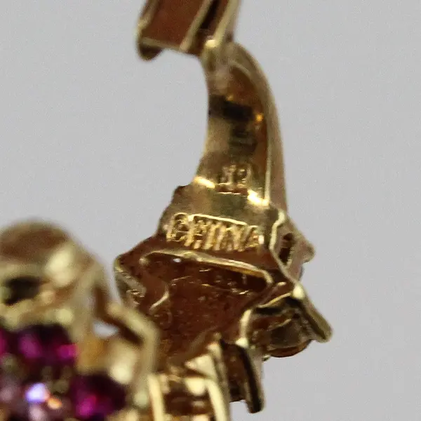 Joan Rivers Gold Tone Rainbow Rhinestone Clip-On Hoop Earrings 0.75in