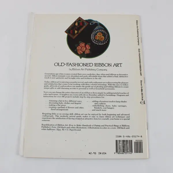 Old-Fashioned Ribbon Art 1986 Dover Publications Softcover Craft Book