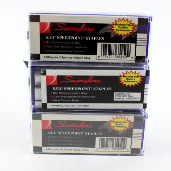 Lot of 3 Swingline SF4 Speedpoint Staples for Compatible Staplers