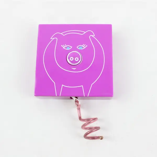 Pylones Pink Pig Tape Measure with Curly Tail Pull Novelty