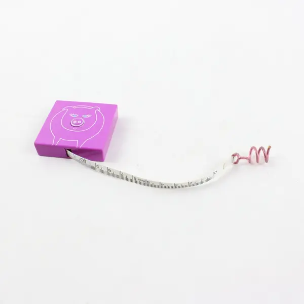 Pylones Pink Pig Tape Measure with Curly Tail Pull Novelty