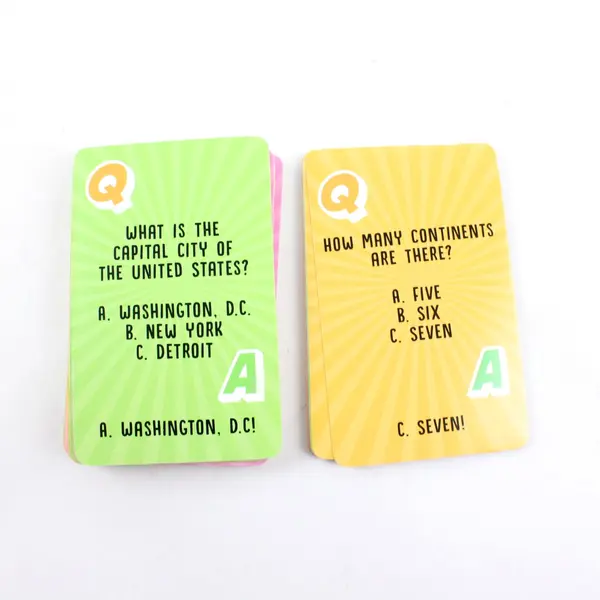 Ultimate Kids Trivia Card Game 100 Questions Family Game Night
