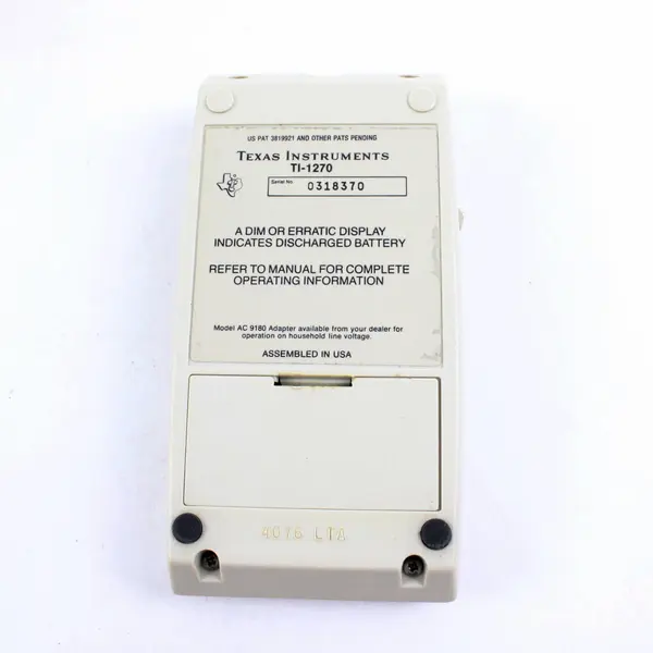 Texas Instruments TI-1270 Electronic Calculator w/ Original Box Manual