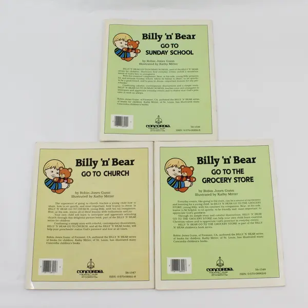 Lot of 3 Billy 'n' Bear Vintage Children's Books By Robin Jones Gunn 