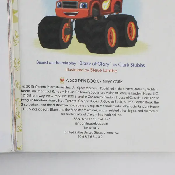 Lot of 2 Little Golden Books Cars Look Out for Mater! Blaze Mighty Monster