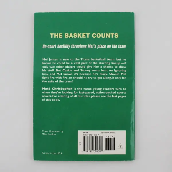 Matt Christopher The Basket Counts - Paperback Stated 1st Edition 1991