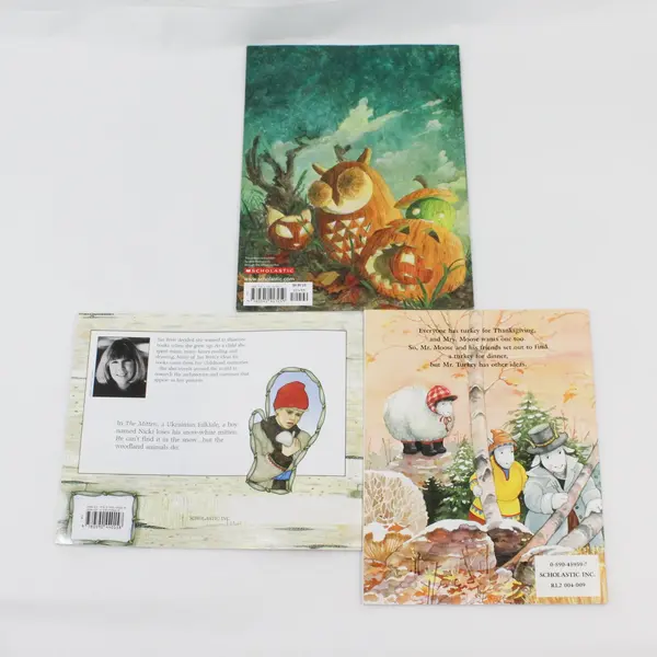 Lot 3 Scholastic Books Mitten Turkey for Thanksgiving Haunted House Mouse