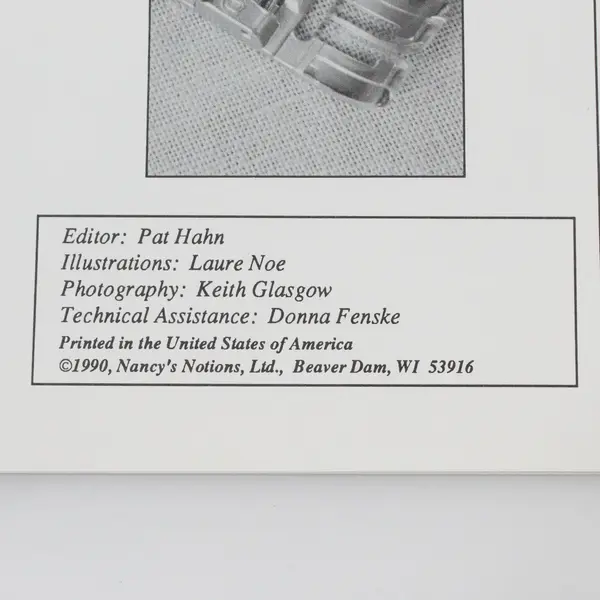 Sewing with Nancy booklet: Thread to Feet Untapped Ideas 1990, #320 