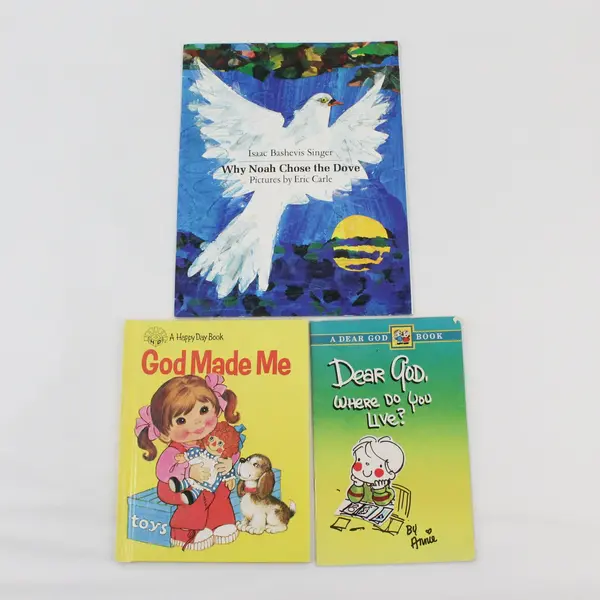 Lot of 3 Christian Children's Books Why Noah Chose the Dove God Made Me