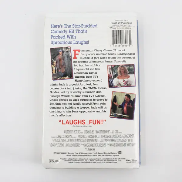Vintage Disney's Man Of The House VHS Tape 1996, #6803 