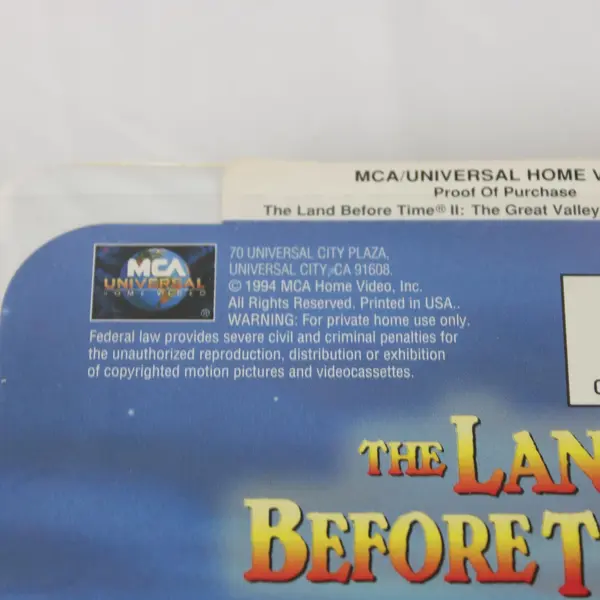 The Land Before Time II: The Great Valley Adventure VHS Tape 1994, #82142