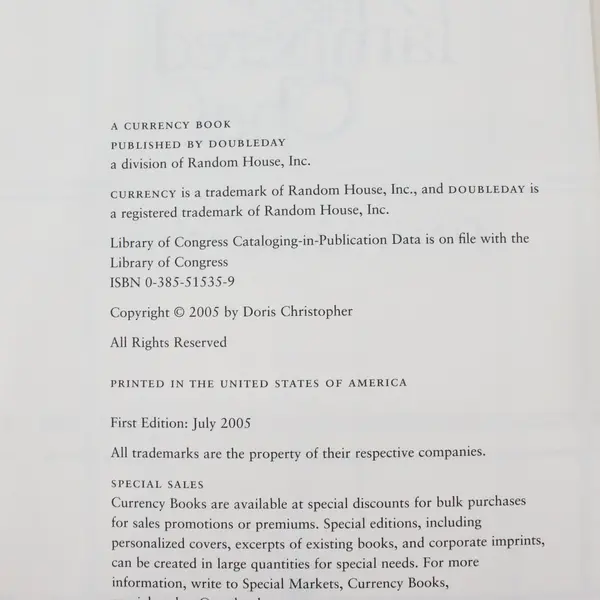 The Pampered Chef Doris Christopher The Story of Pampered Chef 1st Ed 2005 HC DJ